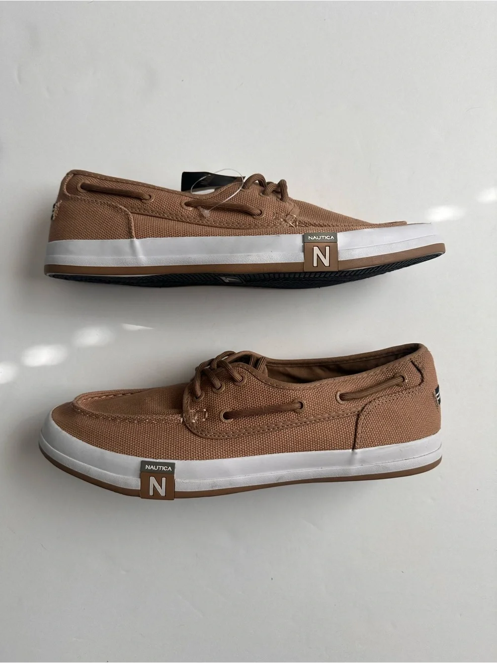 Nautica Brown Canvas Boat Shoes